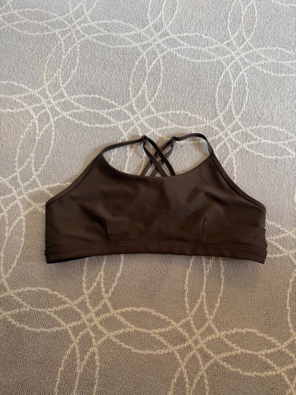 Alo airlift brown sports bra